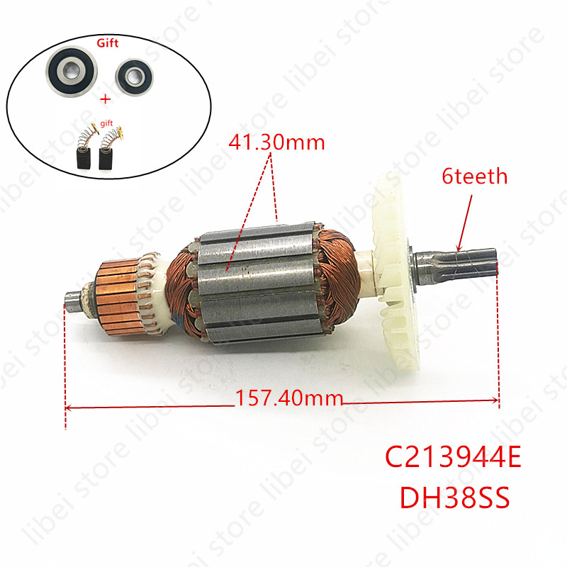 Power Tools Hammer - Armature C213944E 360875E untuk HITACHI DH38MS