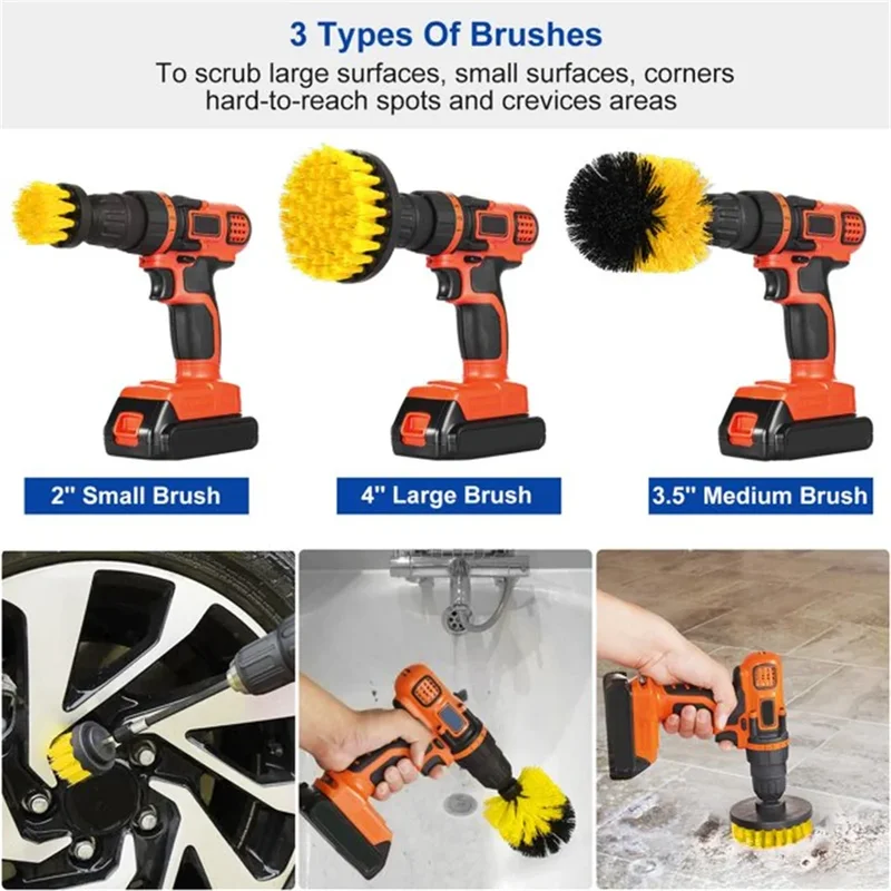 Power Tools List - 3 Pcs/Set Set Sikat Bor Listrik