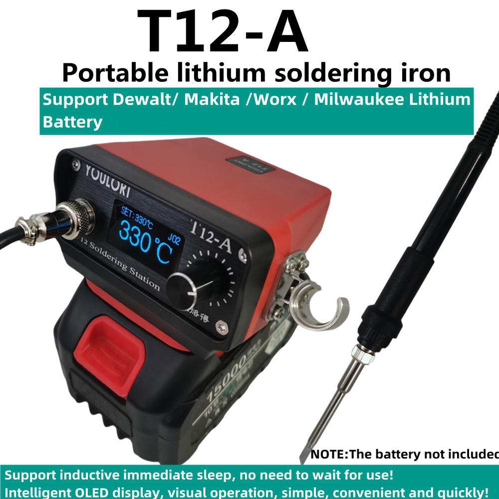 Milwaukee Drill M12 Fuel - Youlora T12 alat Solder nirkabel stasiun