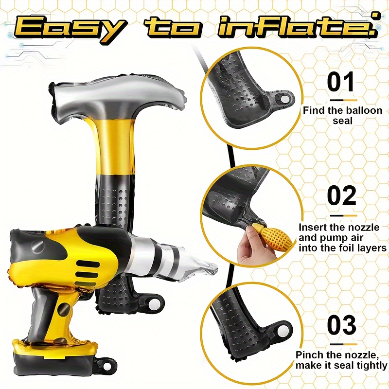 2 Buah Balon Foil Alat Bor Lis - Power Tools Hammer ulasan dan harga