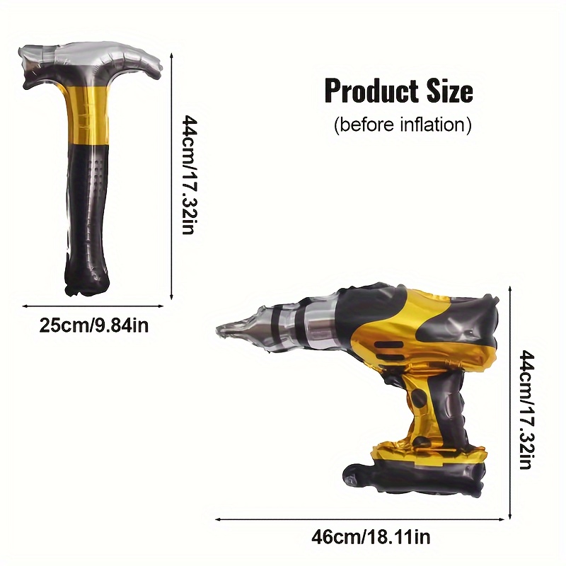 2 Buah Balon Foil Alat Bor Lis - Power Tools Hammer ulasan dan harga