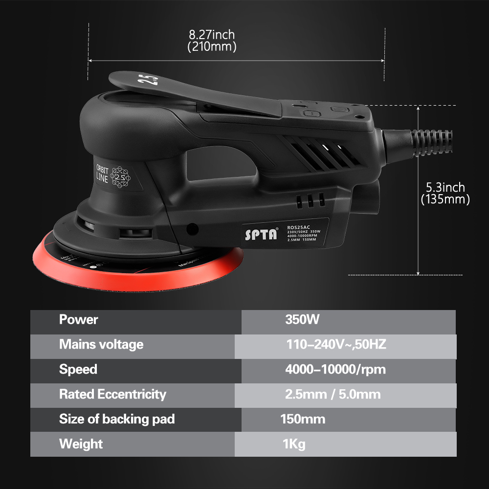 SPTA 350W Mobil Listrik Mesin  - Random Orbital Sander ulasan dan harga