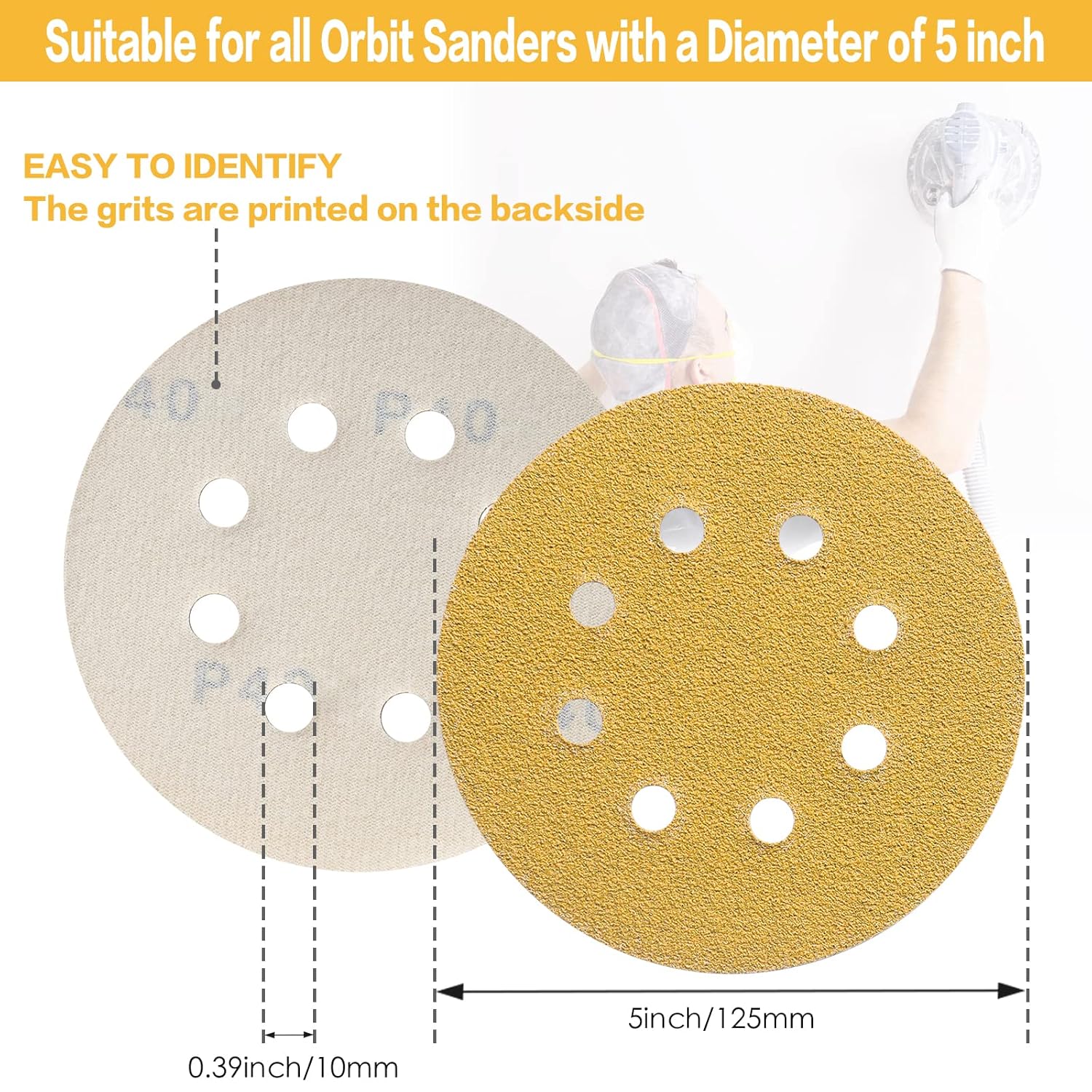 10-100 Buah Cakram Amplas 5 In - Random Orbital Sander ulasan dan harga