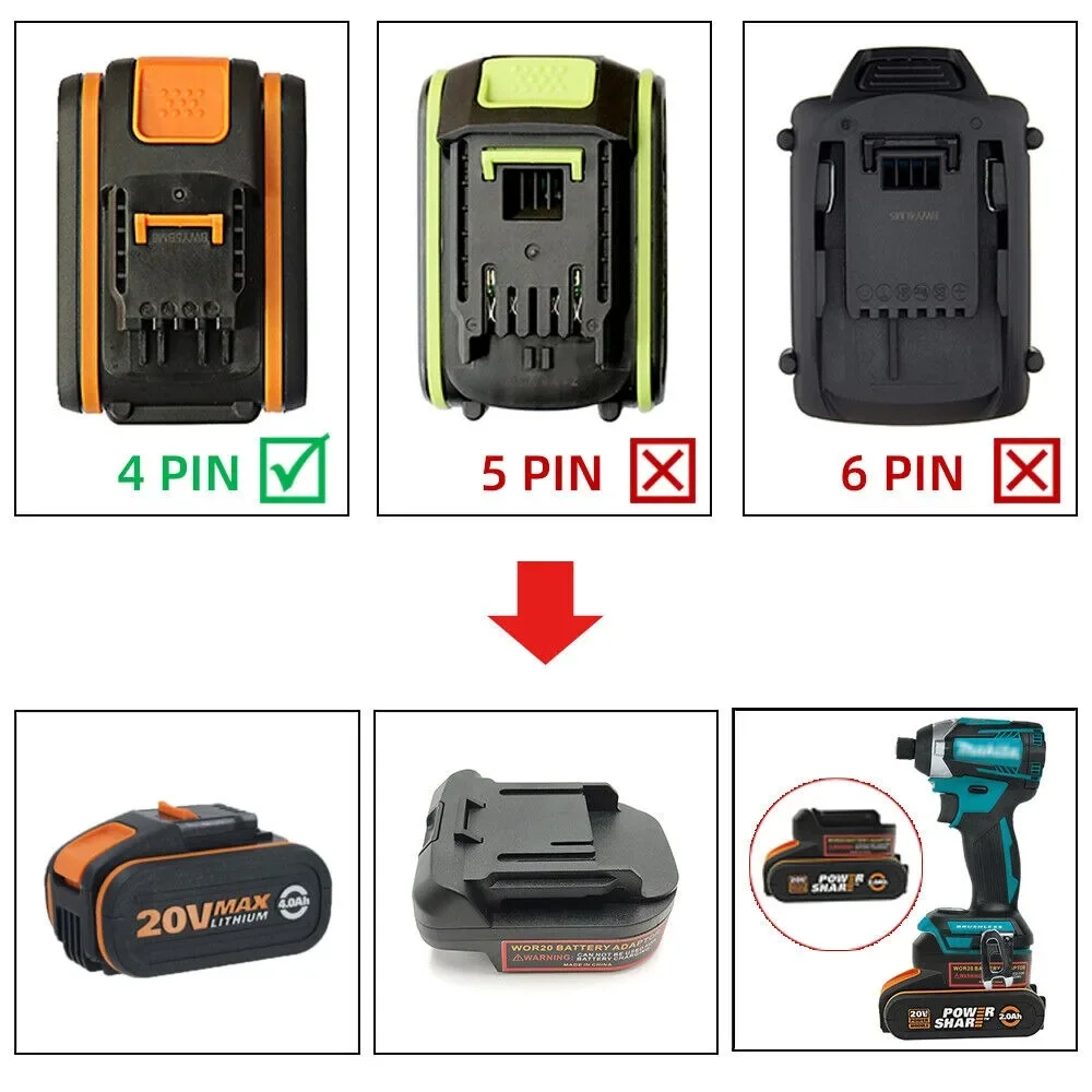 Adaptor konverter baterai untu - Power Tools Orange ulasan dan harga