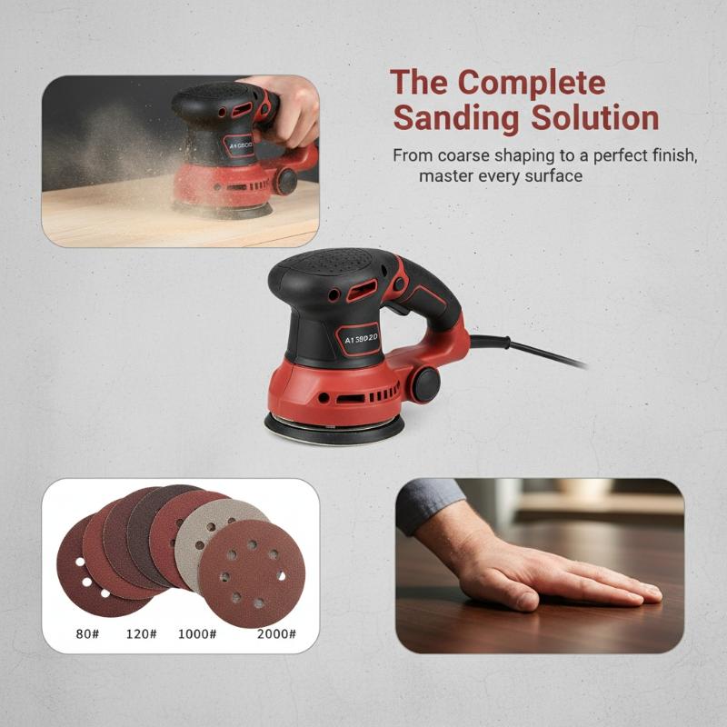 100PCS Amplas Cakram 8 Lubang  - Random Orbital Sander ulasan dan harga